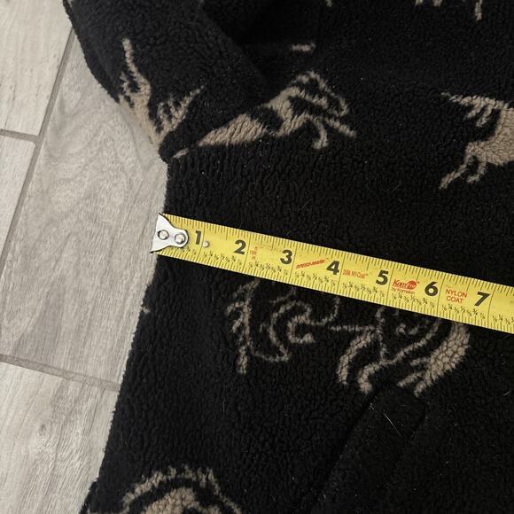 Vintage Kerrits Sherpa Fleece Lined Sweater Jacket Made In USA Full Zip Men Sz L - Picture 6 of 10